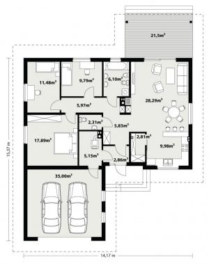 Abra 2 drewniana - Rzut parteru