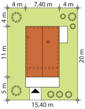 Erna 2 drewniana - Usytuowanie