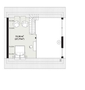 Erna 3 drewniana - Rzut piętra