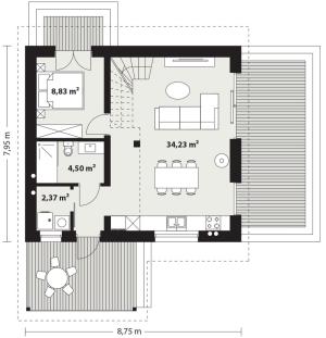 Erna 3 - Rzut parteru