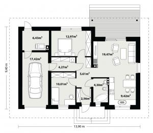 Gaja 2 - Rzut parteru