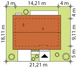 Gaja 4 drewniana - Usytuowanie