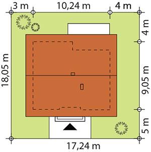 Gaja drewniana - Usytuowanie