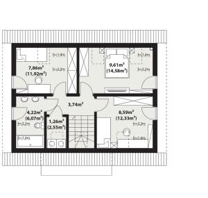 Helen 2 drewniana - Rzut piętra