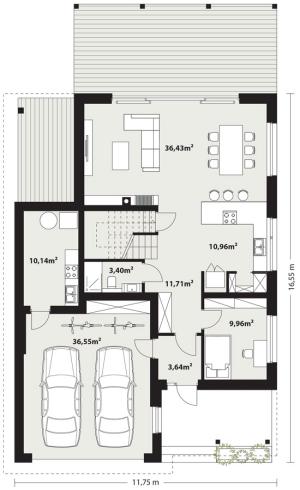 Karo 2 - Rzut parteru (odbicie lustrzane)
