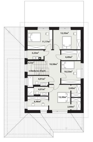 Karo 2 - Rzut piętra (odbicie lustrzane)