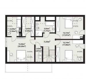 Kiri drewniany - Rzut piętra