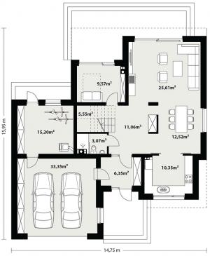 Mateo 2 - Rzut parteru