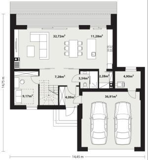 Mona 2 - Rzut parteru