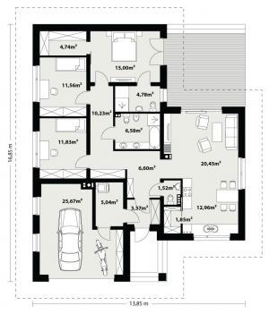 Nika 2 - Rzut parteru