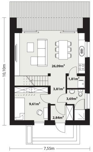 Zuza 2 - Rzut parteru