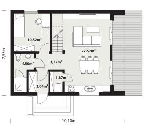 Zuza drewniana - Rzut parteru