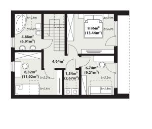 Zuza drewniana - Rzut piętra