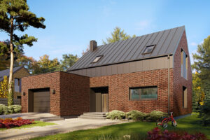 Projekt domu Pulio 2 – Nowoczesna stodoła z garażem