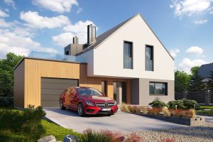 Projekt domu Luka 2 | Nowoczesna stodoła z poddaszem 🏠