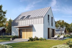 Projekt domu Gabi – Nowoczesna stodoła do 70m2 na zgłoszenie