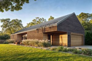 Projekt domu Leon 2 | Nowoczesna stodoła z przeszkleniami