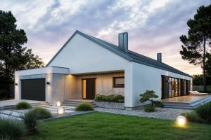 Projekt domu Asti | Nowoczesna stodoła z atrium i garażem