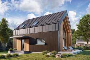 Projekt domu Zuza drewniana | Nowoczesna stodoła do 70 m2