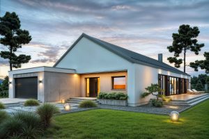 Projektu parterowego domu Asti 2 – nowoczesna stodoła