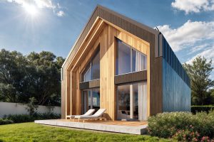 Projekt domu Zuza 2 drewniana – szkieletowy do 70m2